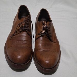Hotic double leather sole classic Brown Leather Men's Derbys. Made In Turkey.
